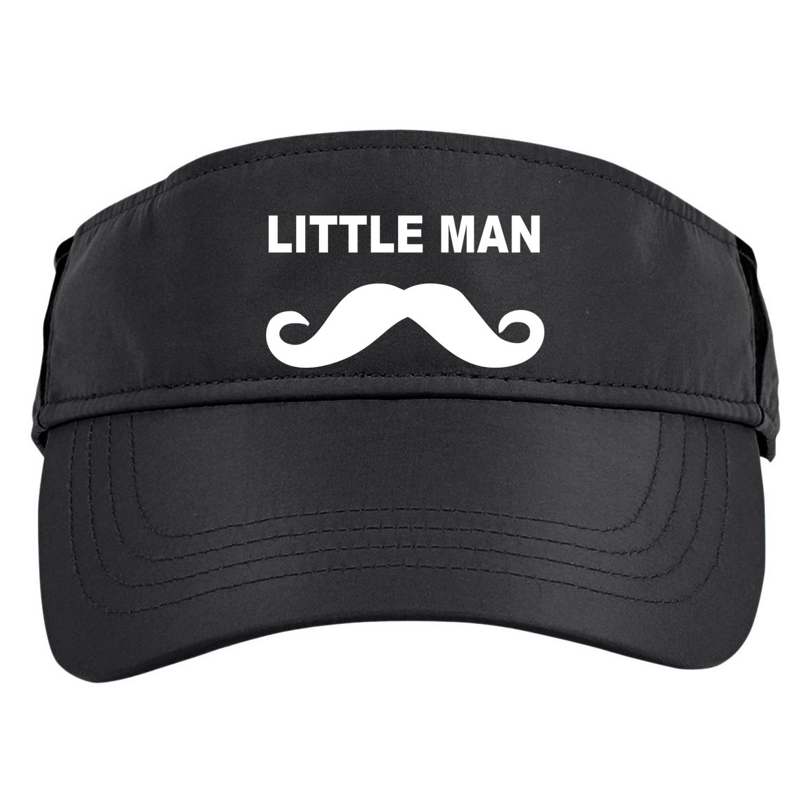 Funny Little Man Mustache Adult Drive Performance Visor