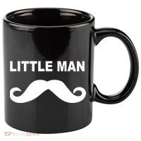 Funny Little Man Mustache 11oz C Handle Ceramic Mug