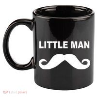 Funny Little Man Mustache 11oz C Handle Ceramic Mug