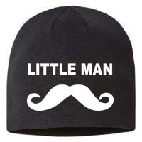 Funny Little Man Mustache Sustainable Beanie