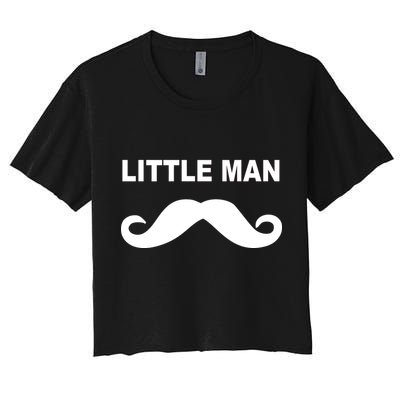 Funny Little Man Mustache Crop Top