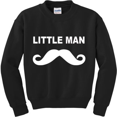 Funny Little Man Mustache Kids Sweatshirt