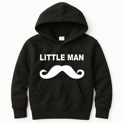 Funny Little Man Mustache Kids Hoodie