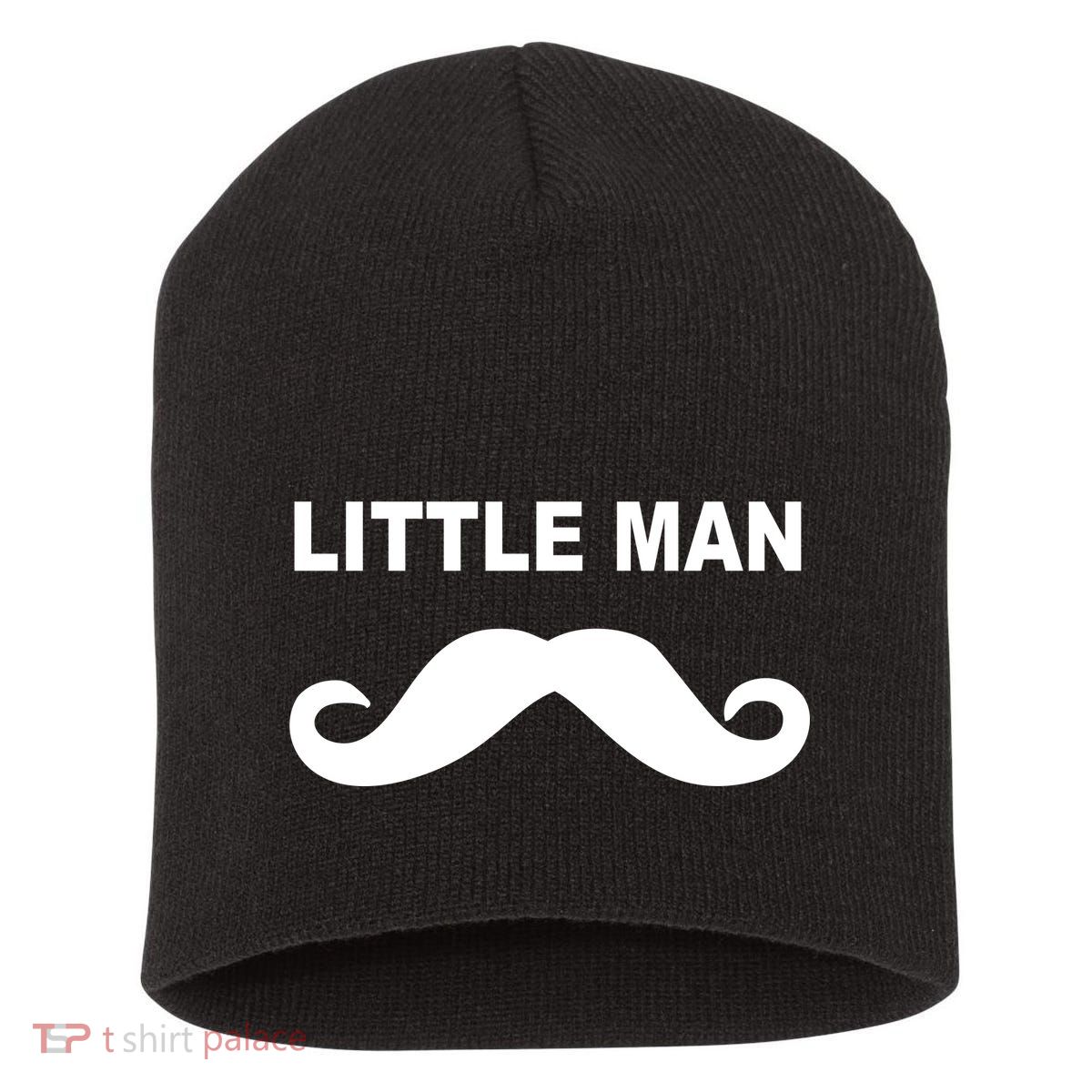 Funny Little Man Mustache Short Acrylic Beanie