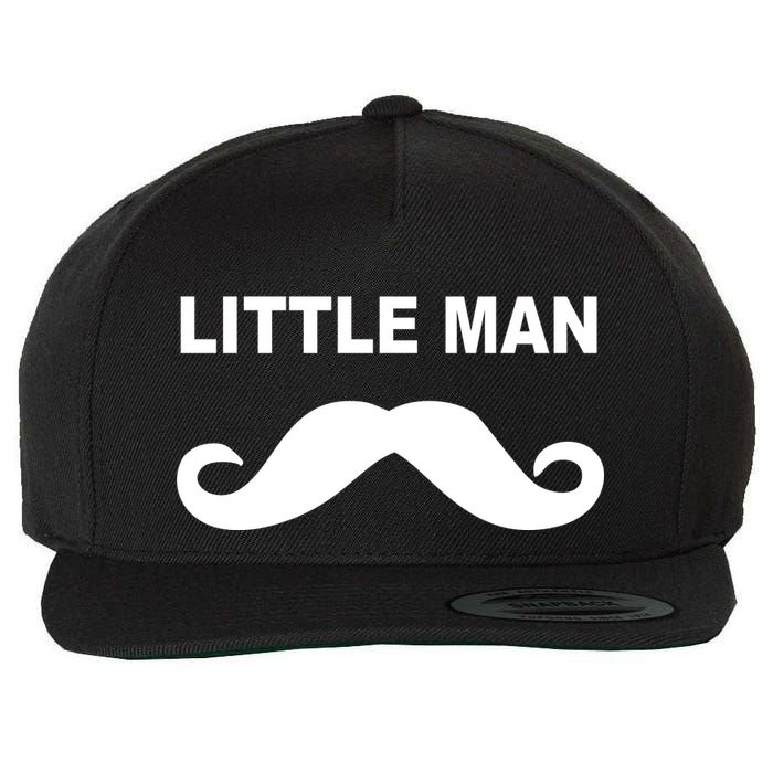 Funny Little Man Mustache Wool Snapback Cap
