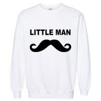 Funny Little Man Mustache Garment-Dyed Sweatshirt