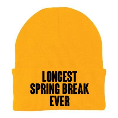 Funny Longest Spring Break Ever Quarantine  Knit Cap Winter Beanie