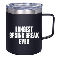 Funny Longest Spring Break Ever Quarantine  12oz Stainless Steel Coffee Mug