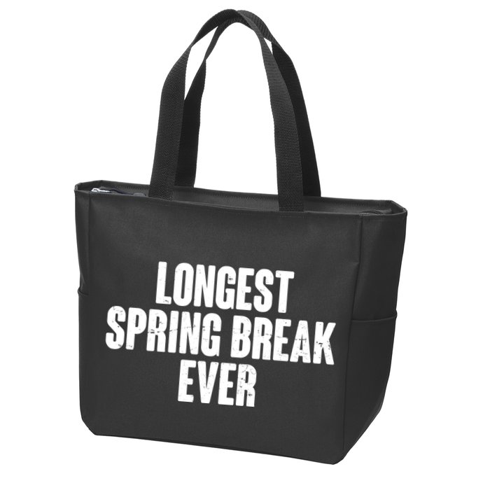 Funny Longest Spring Break Ever Quarantine  Zip Tote Bag