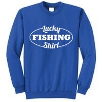 Funny Lucky Fishing Tall Sweatshirt
