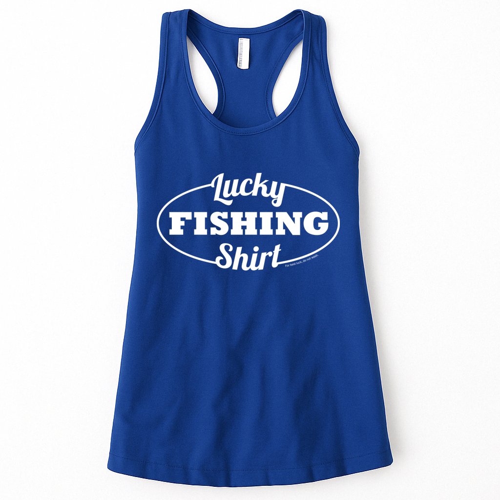 Funny Lucky Fishing Womens Tank Top