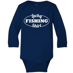 Funny Lucky Fishing Baby Long Sleeve Bodysuit