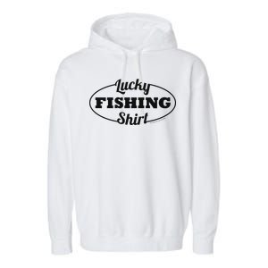 Funny Lucky Fishing Garment-Dyed Fleece Hoodie