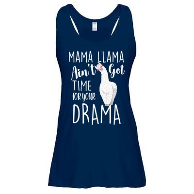 Funny Mama Llama Ain't Got Time For Your Drama Ladies Essential Flowy Tank