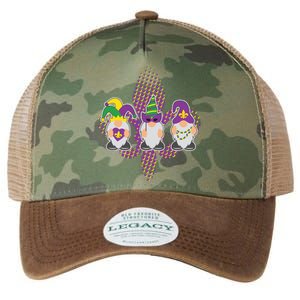 Funny Mardi Gras Gnomes Legacy Tie Dye Trucker Hat