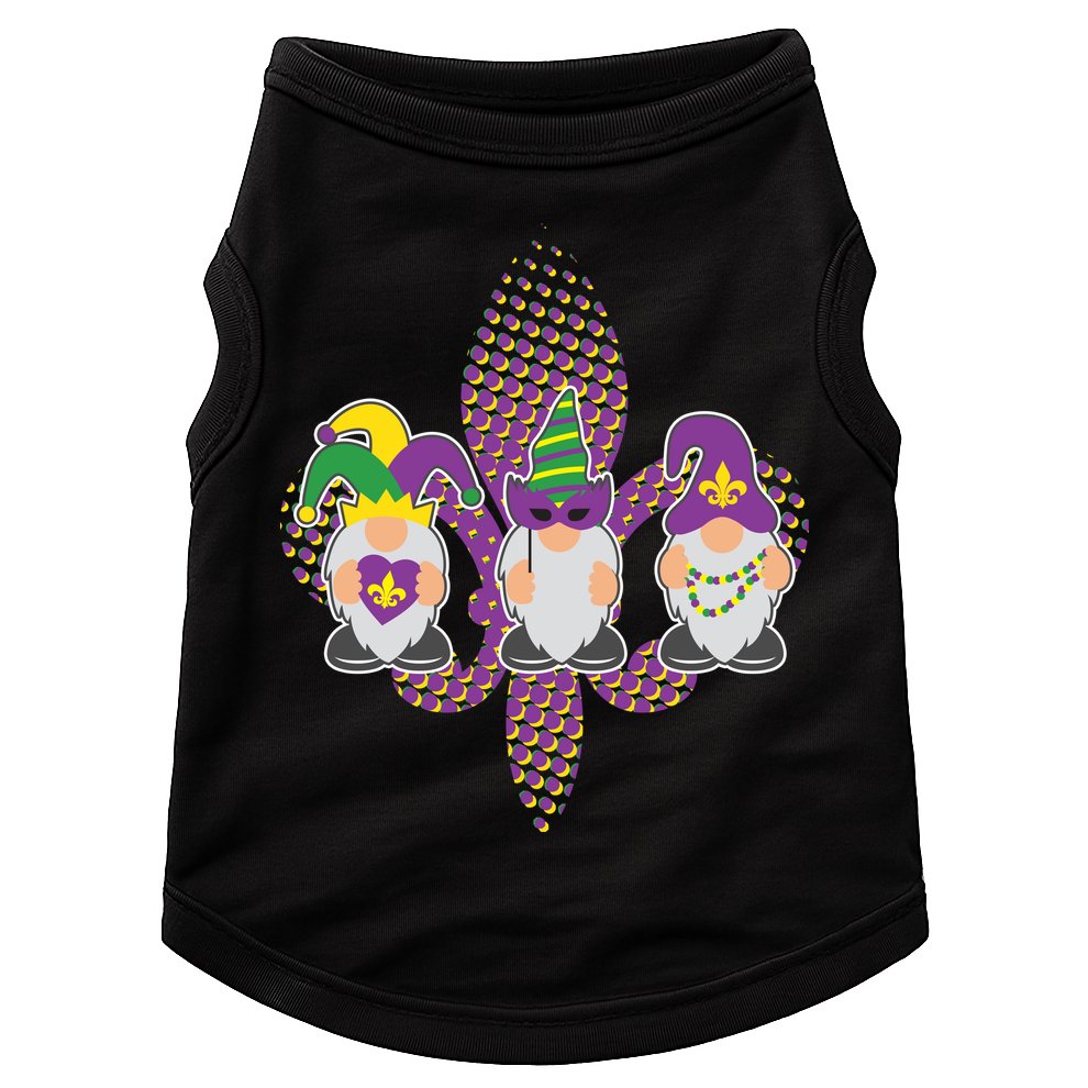 Funny Mardi Gras Gnomes Doggie Tank