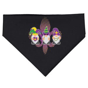 Funny Mardi Gras Gnomes USA-Made Doggie Bandana