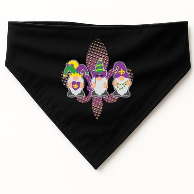 Funny Mardi Gras Gnomes USA-Made Doggie Bandana