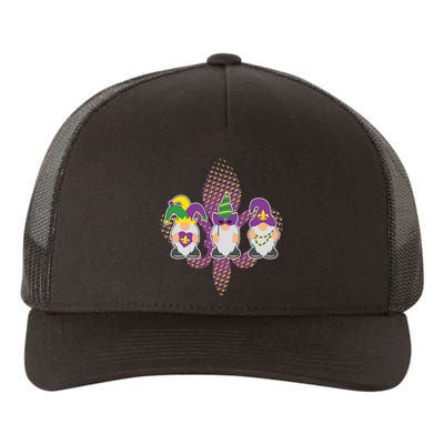 Funny Mardi Gras Gnomes Yupoong Adult 5-Panel Trucker Hat