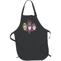 Funny Mardi Gras Gnomes Full-Length Apron With Pockets