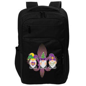 Funny Mardi Gras Gnomes Impact Tech Backpack