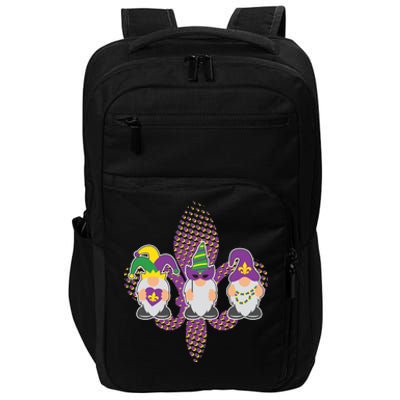 Funny Mardi Gras Gnomes Impact Tech Backpack