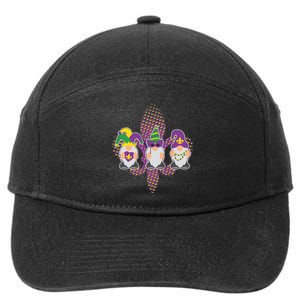 Funny Mardi Gras Gnomes 7-Panel Snapback Hat