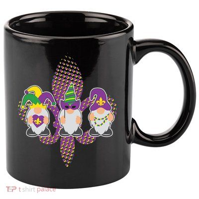 Funny Mardi Gras Gnomes 11oz C Handle Ceramic Mug