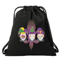 Funny Mardi Gras Gnomes Drawstring Bag