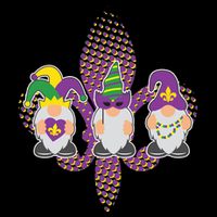 Funny Mardi Gras Gnomes Drawstring Bag