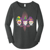 Funny Mardi Gras Gnomes Women's Perfect Tri Tunic Long Sleeve Shirt