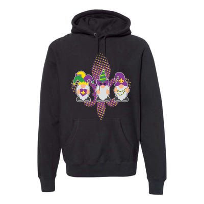 Funny Mardi Gras Gnomes Premium Hoodie