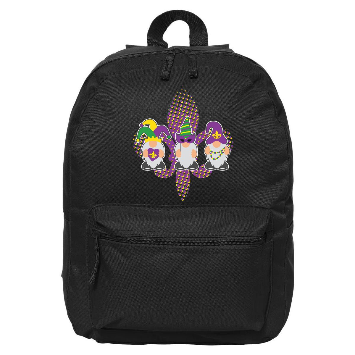 Funny Mardi Gras Gnomes 16 in Basic Backpack