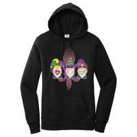 Funny Mardi Gras Gnomes Women's Pullover Hoodie