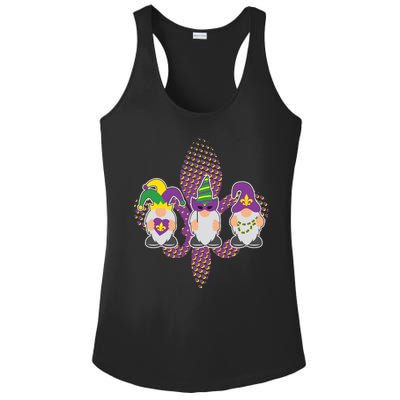 Funny Mardi Gras Gnomes Ladies PosiCharge Competitor Racerback Tank