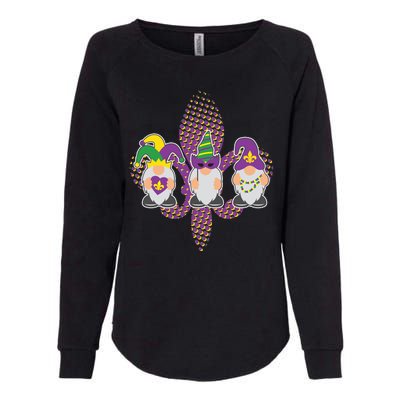 Funny Mardi Gras Gnomes Womens California Wash Sweatshirt