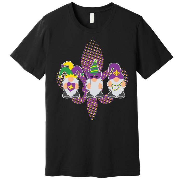 Funny Mardi Gras Gnomes Premium T-Shirt