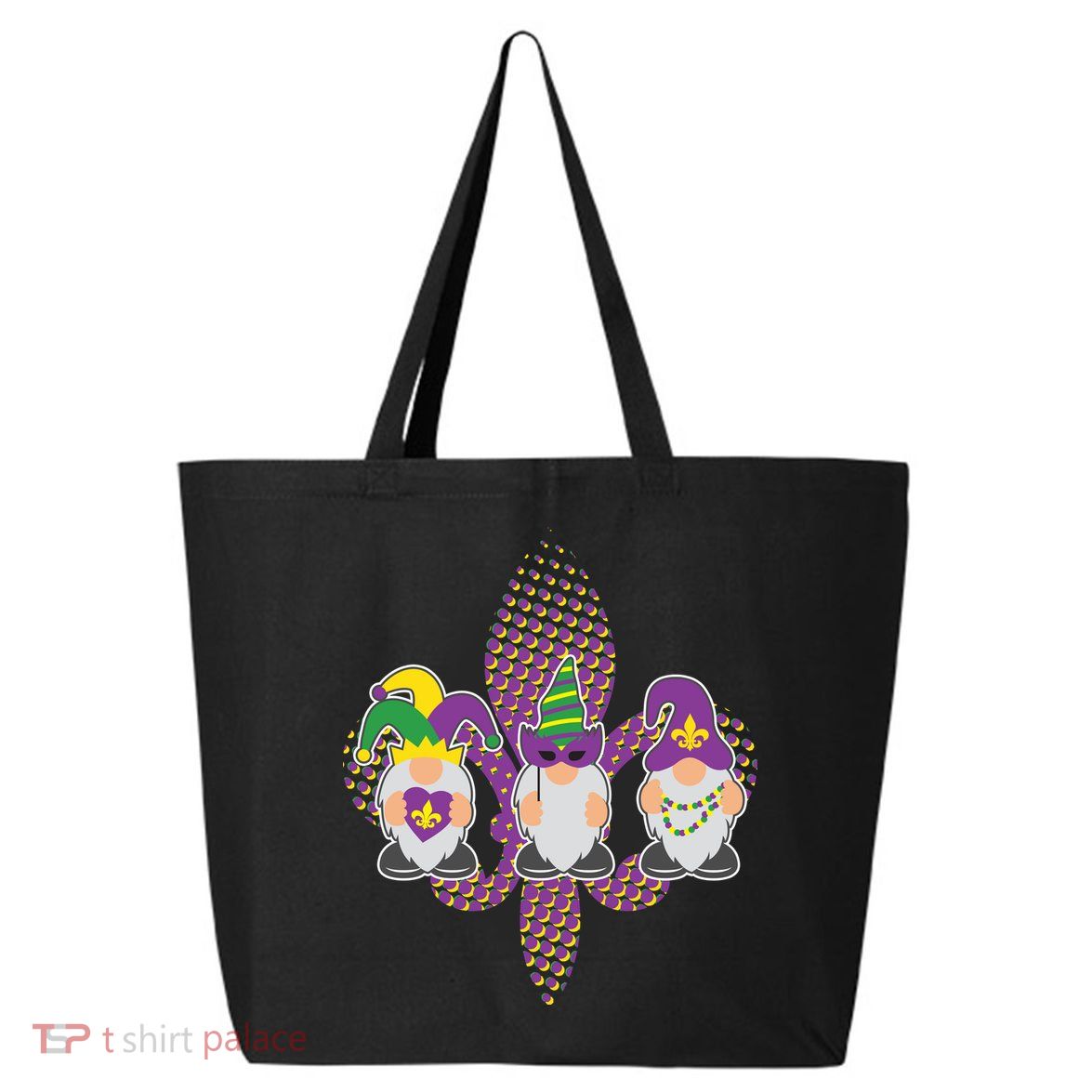 Funny Mardi Gras Gnomes 25L Jumbo Tote