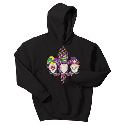 Funny Mardi Gras Gnomes Kids Hoodie