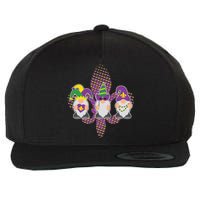 Funny Mardi Gras Gnomes Wool Snapback Cap