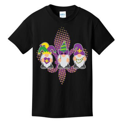 Funny Mardi Gras Gnomes Kids T-Shirt