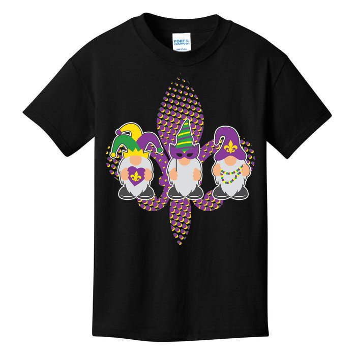 Funny Mardi Gras Gnomes Kids T-Shirt