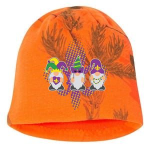 Funny Mardi Gras Gnomes Kati - Camo Knit Beanie