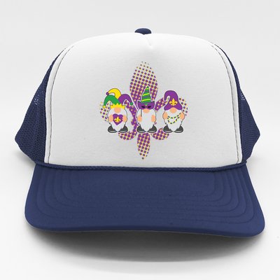 Funny Mardi Gras Gnomes Trucker Hat