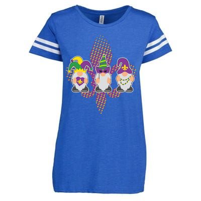 Funny Mardi Gras Gnomes Enza Ladies Jersey Football T-Shirt