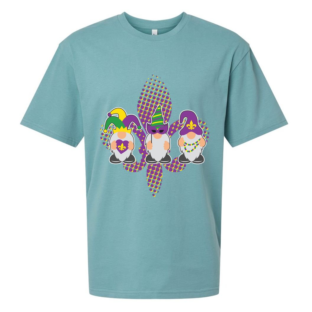 Funny Mardi Gras Gnomes Sueded Cloud Jersey T-Shirt