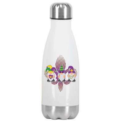 Funny Mardi Gras Gnomes Stainless Steel Insulated Water Bottle