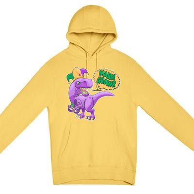 Funny Mardi Grawr T-Rex Dinosaur Premium Pullover Hoodie