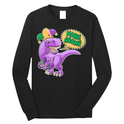 Funny Mardi Grawr T-Rex Dinosaur Long Sleeve Shirt
