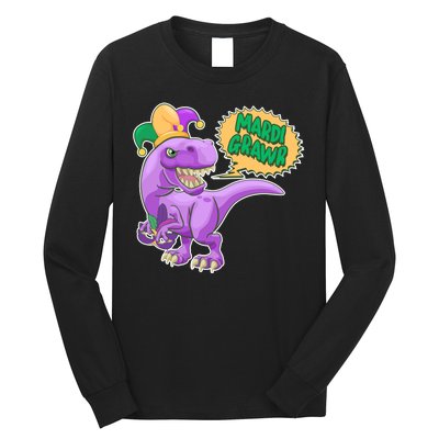 Funny Mardi Grawr T-Rex Dinosaur Long Sleeve Shirt